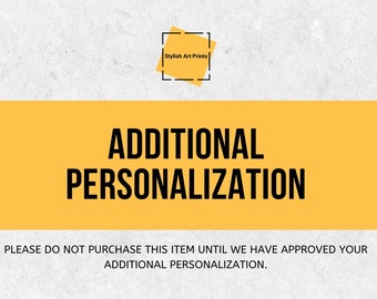 Additional Personalization