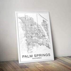 Printable Map of Palm Springs California United States - Etsy