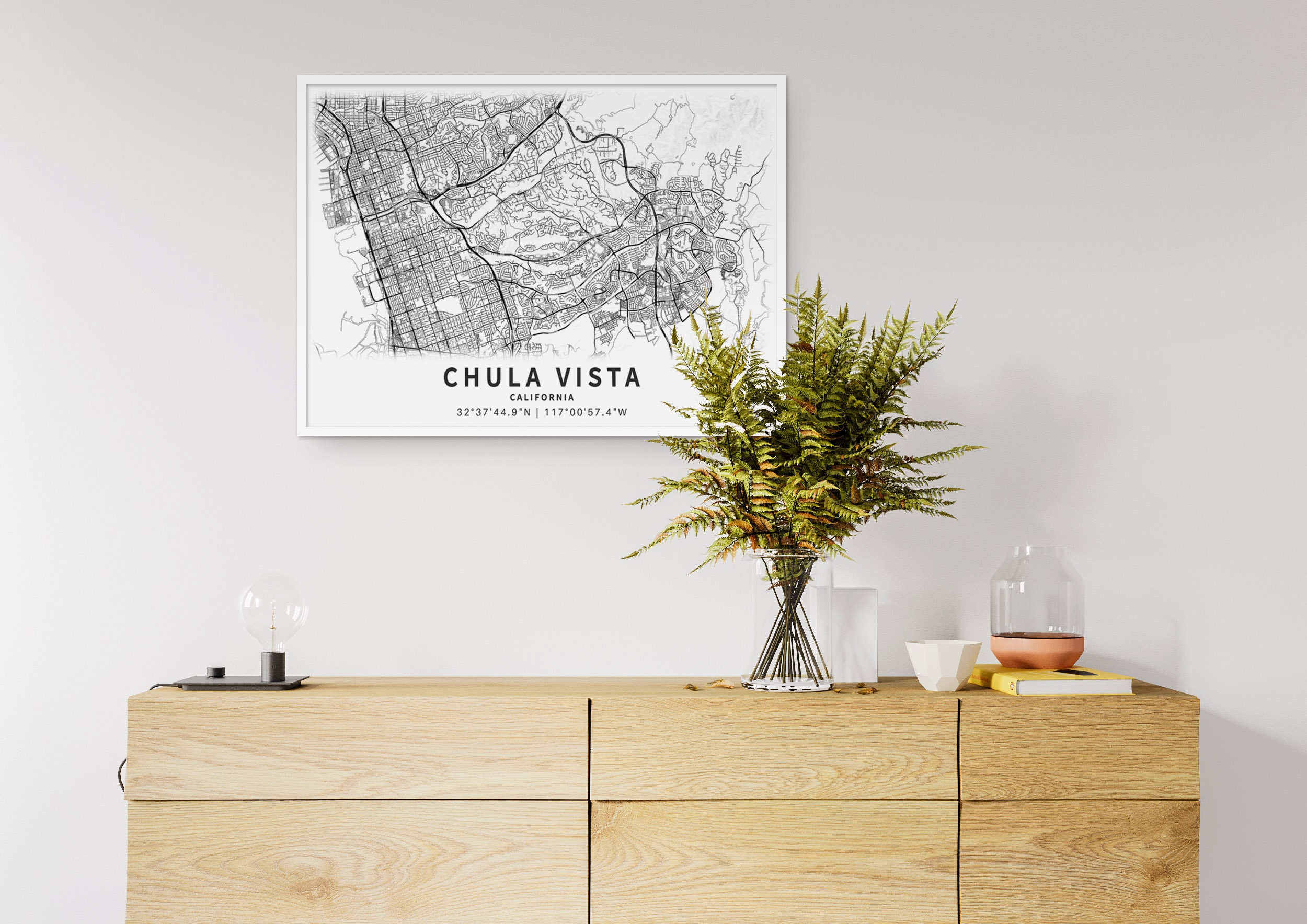 Printable Map of Chula Vista California United States With | Etsy