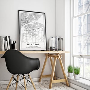 Printable Map of Windsor Canada With Street Names Instant - Etsy