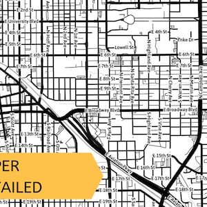 Printable Map of Tucson, Arizona, USA With Street Names Instant ...