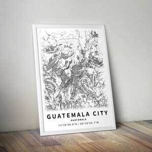 Printable Map of Guatemala City, Guatemala With Street Names Instant ...