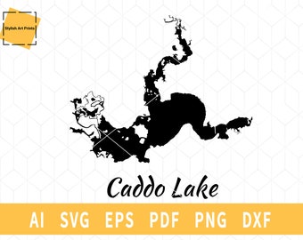 PNG Summer Vector Clipart Texas Louisiana Map Shape SVG Cut File Cricut DXF Caddo Lake