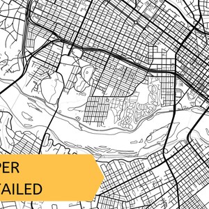 Printable Map of Richmond, Virginia, United States Instant Download ...