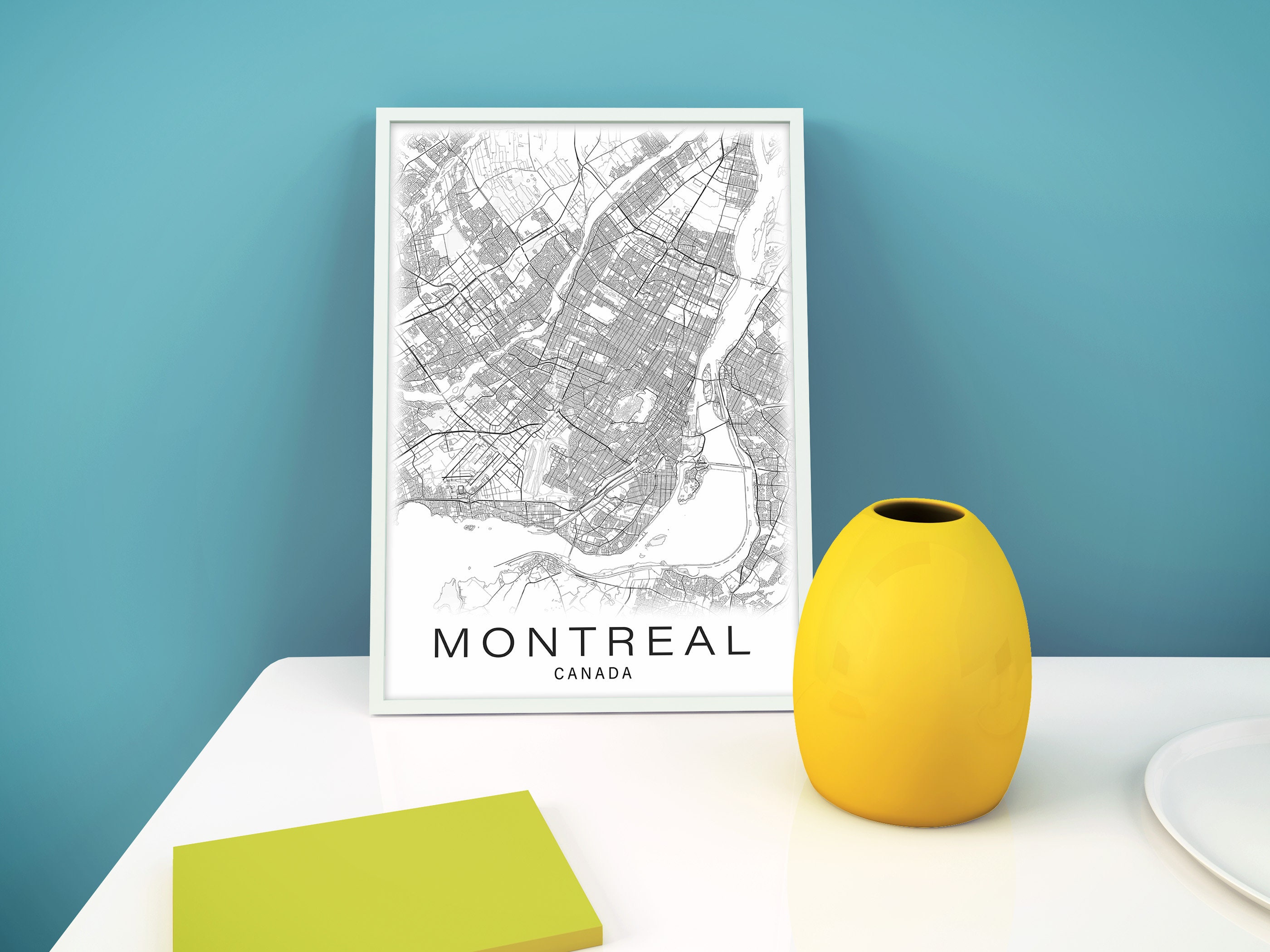 Printable Map of Montreal Canada Instant Download City Etsy