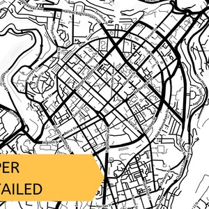 Printable Map of Yerevan, Armenia With Street Names Instant Download City Map Travel Gift City ...