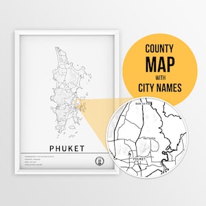 Schnelle Karte von Thailand mit Städtenamen und Straßen - sofort download Landkarte Landkarte Poster Landkarte Reiseplaner