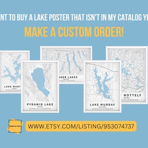 Printable Map of Lake Eufaula, Alabama and Georgia - Instant Download ...