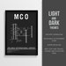 MCO Orlando International Airport Instant Download Airport Map Printable Wall Art Pilot Gift ...