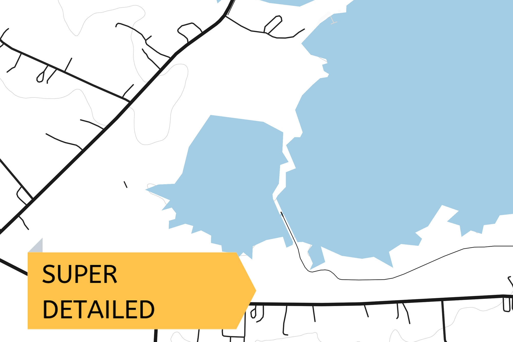 Printable Map of Manasquan Reservoir New Jersey United Etsy