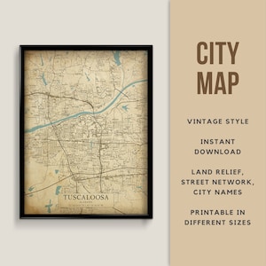 Vintage Stil Karte von Toronto, Ontario, Kanada - Sofortdownload Landkarte Karte Poster Karte Poster Karte Karte Foto Karte