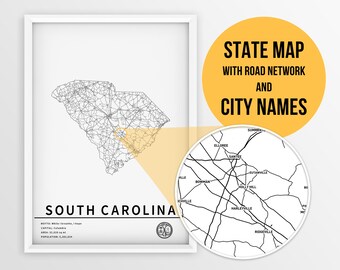 Sc Mapbasic Printable Map Of South Carolina Cities Printable State Map Of South
