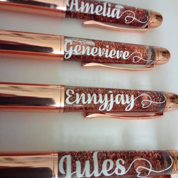 Personalised pen, gift for females, pen for girls, rose gold pen, gift for girls, stylish pen, teachers pen, stylish stationery, black ink