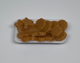 Mini Cookies on Serving Tray — 1:12 Scale Miniature Handmade Polymer Clay | Dollhouse, Calico Critters, Barbie, Diorama, Miniverse