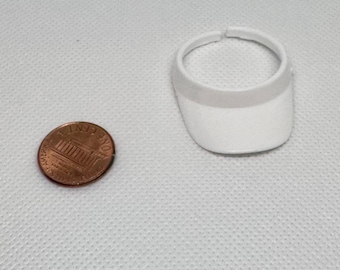Miniature Sun Visor Hat 1:16 Scale for Calico Critters and Barbie Dolls, 3D Printed Dollhouse Accessory, DIY BJD Clothes & BBQ Outfit