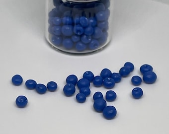 100 Mini Blueberries Loose in Tiny Mason Jar – 1:12 Scale Handmade Miniature | Polymer Clay Fruit | Dollhouse, Sylvanian Family, Miniverse