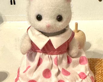 Calico Critters Dress: Handmade Miniature Doll Clothes