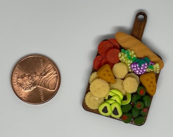 Mini Charcuterie Board — 1:12 Scale Miniature Handmade Polymer Clay |Dollhouse, Kitchen, Winery, Calico Critters, Barbie, Diorama, Miniverse