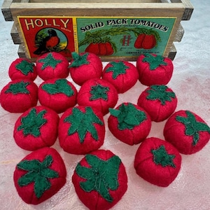 Felt Tomato Pretend Play Food Set: Montessori Learning Toy