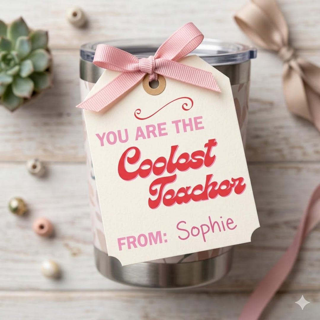 Teacher Appreciation Printable Gift Tag PNG PDF Digital Download - Etsy