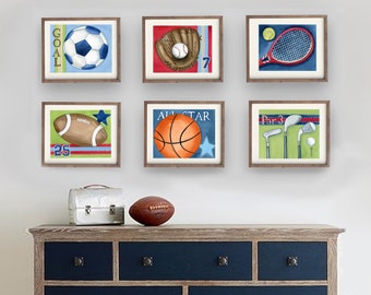 sports decor, boy nursery art, sports art print, instant digital download