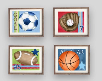 sports decor, boy nursery art, sports art print, instant digital download