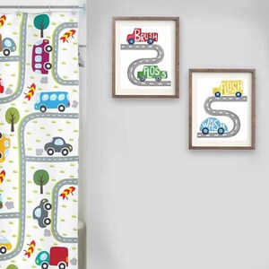 boy bathroom art, cars truck bathroom wall art décor, bath art rules prints, instant digital download