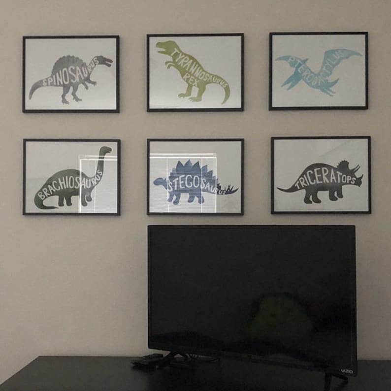 Dinosaur Wall Art Decor Kids Dinosaur Nursery Art Instant | Etsy
