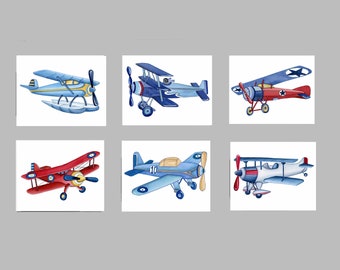 airplane wall decor, airplane art prints , boy nursery art, instant digital download