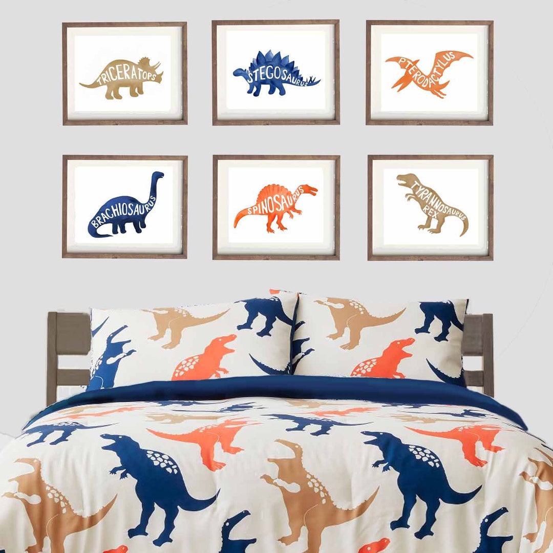 Dinosaur Wall Art Decor Kids Dinosaur Nursery Art Instant Etsy