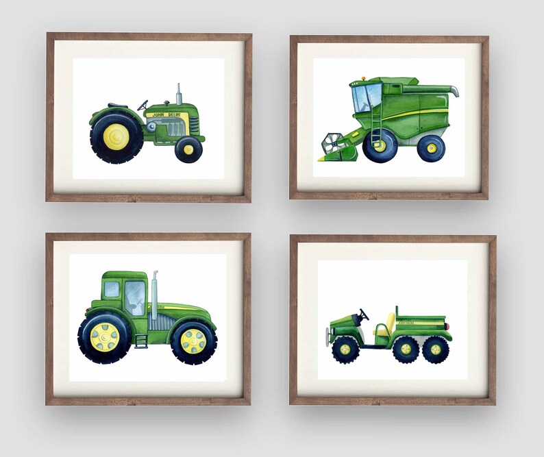 Tractor Wall Art Decor for Boy Room Digital Images Instant Etsy