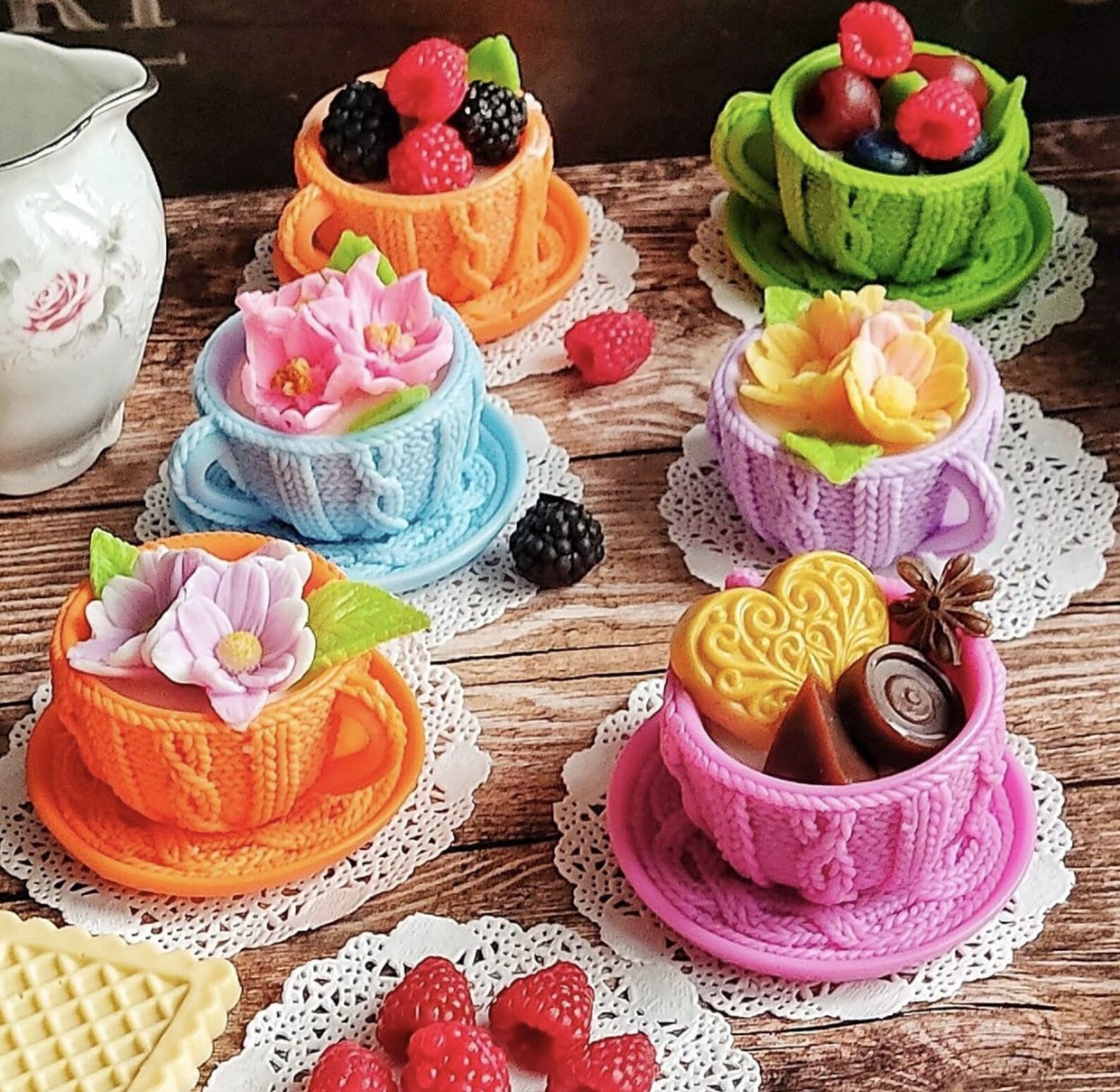3D Knitted Teacup Silicone Mold Soap Silicone Mold Resin Etsy
