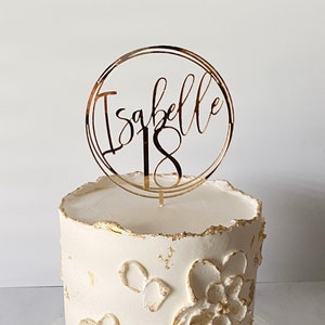Name und Alter Kranz Kuchen Topper