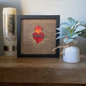 Sacred Heart of Jesus, Sagrado Corazón de Jesus, Personalized Sacred Heart of Jesus, Religious gift