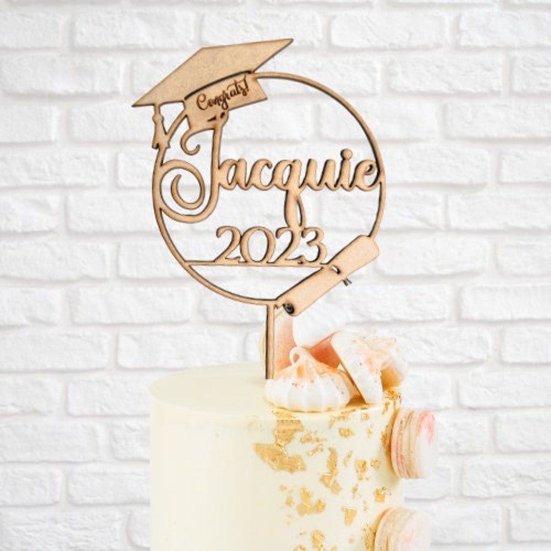 Graduation Personalized Cake Topper. Graduation Cake Decor. - Etsy