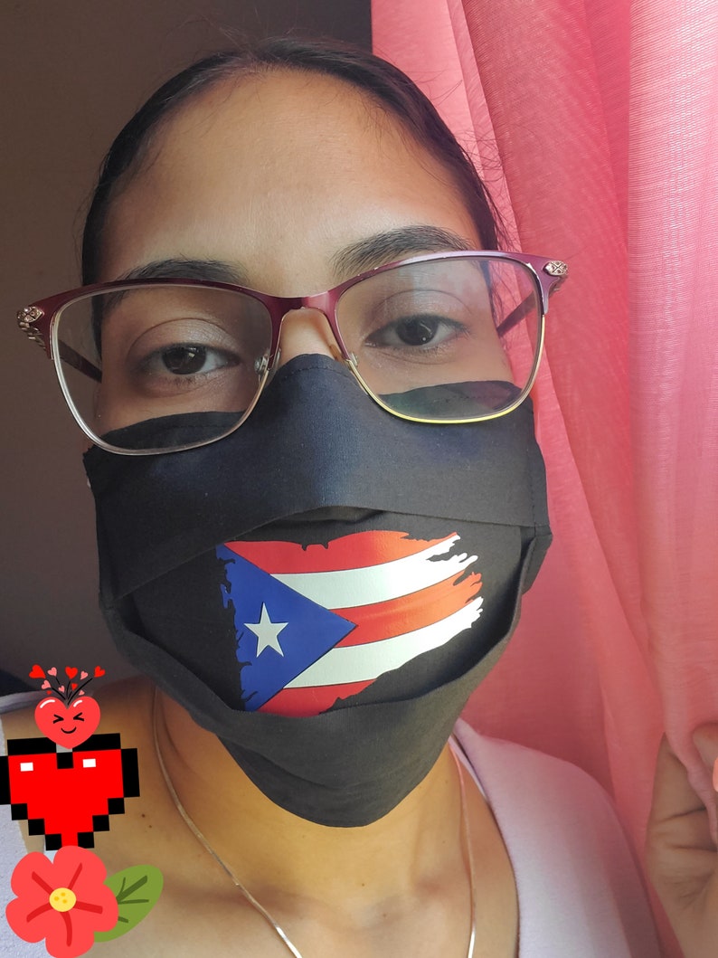 Puerto rican flag mask puerto rico flag face mask puerto Etsy