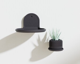 NEW - Wall mount for flower pots in matt black / various sizes / flower pot wall