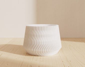 Blumentopf KELA 6-30cm klein bis groß in Organic White weiß, perfekt als Geschenk, minimalistisches Design
