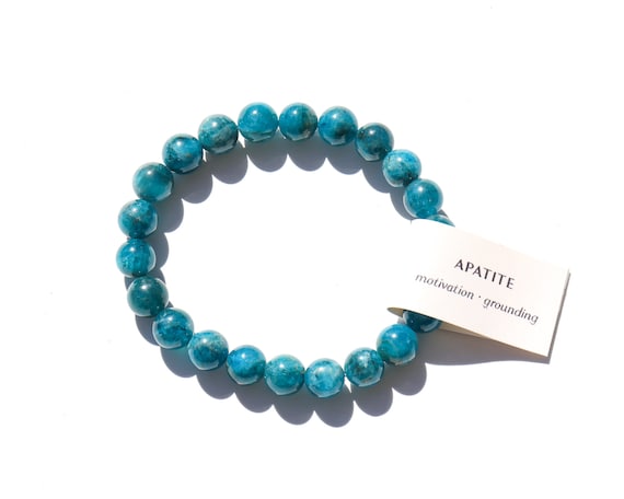 Apatite Tumbled Bead Gemstone Bracelet - image 3