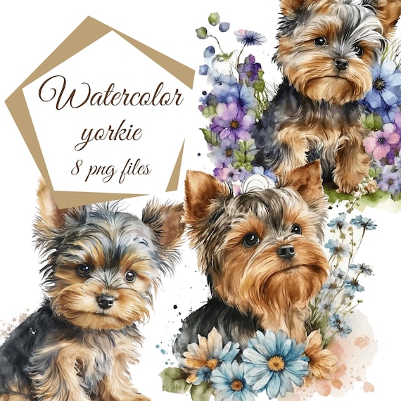 Yorkshire Terrier Clipart, Cute Baby Yorkie, Cute Puppy Clipart, Dog  Illustration, Poodle Illustration, Cute Dog, Sublimation Clipart, POD - Etsy