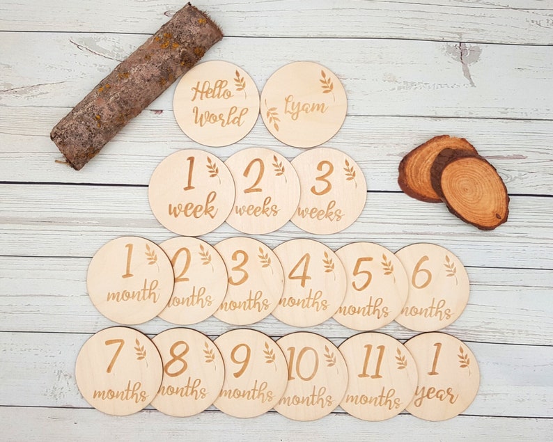 Baby Milestone Signs Month Milestone Plates Laser Engraved Etsy