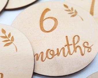 Baby milestone signs, baby birth stats, month milestone plates, laser engraved milestone signs, photo props, month milestone sign