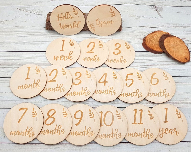 Baby Milestone Signs Month Milestone Plates Laser Engraved Etsy