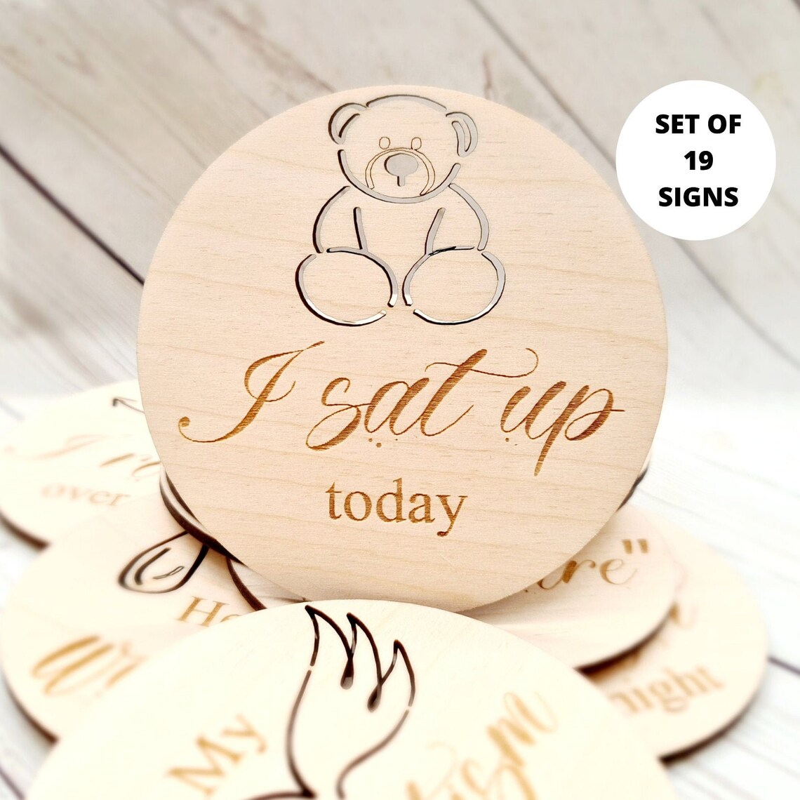 Baby Milestone Signs My First Moments Activity Milestone Etsy