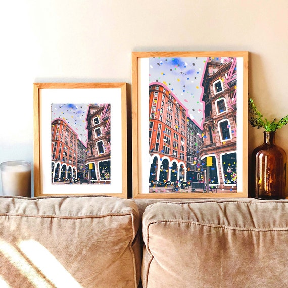 New York City Art Print NYC Wall Decor Architecture Etsy