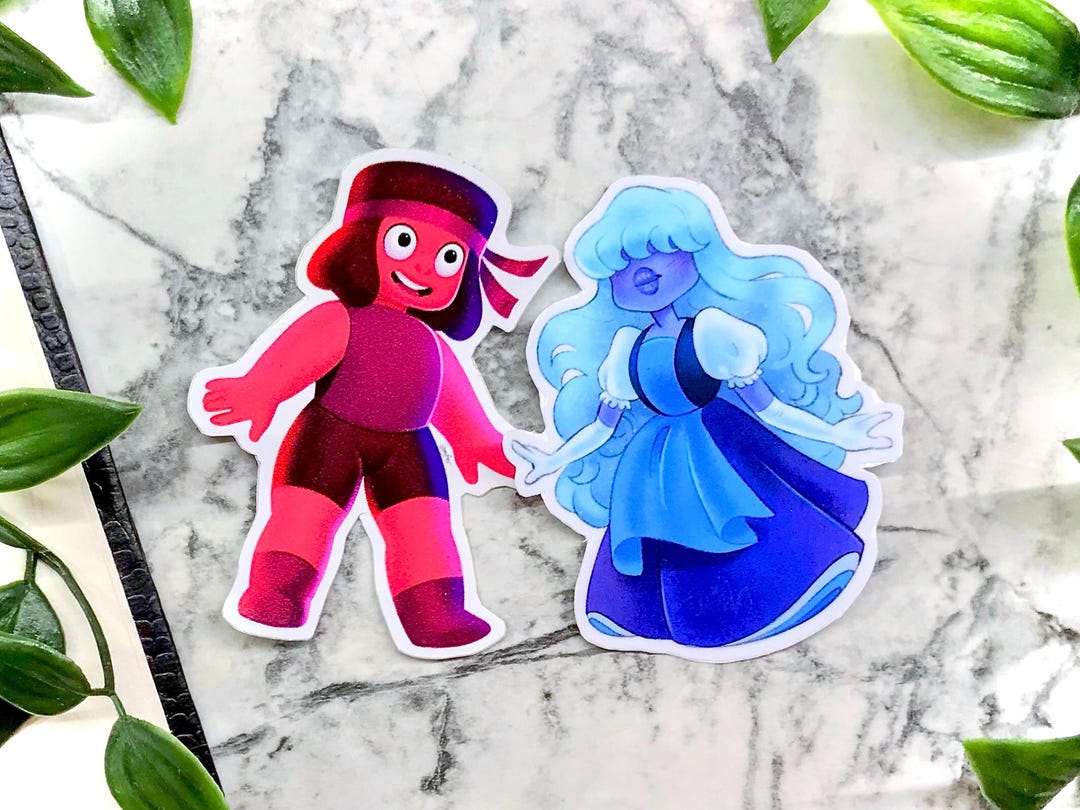 Steven Universe - Ruby & Sapphire (stickers) - Etsy