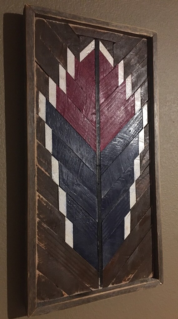 Wood Feather Art Barn Quilt Wood Mosaic Native American Etsy