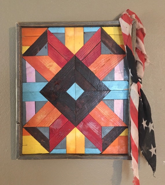 Rustic Barn Quilt Wood Quilt Rustic Art Native American Etsy