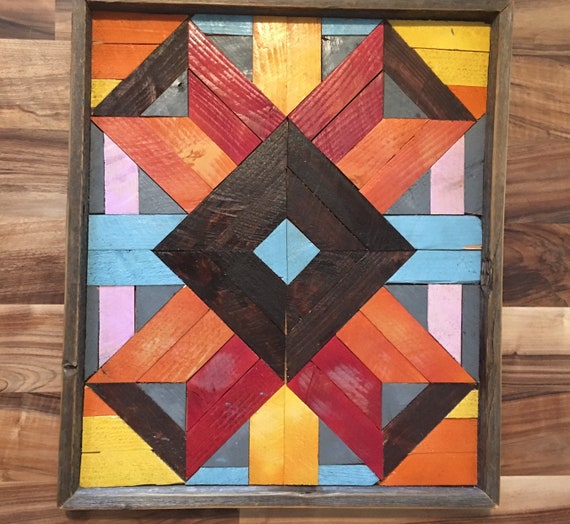 Rustic Barn Quilt Wood Quilt Rustic Art Native American Etsy