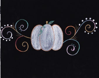 Enchanted Pumpkin Original Watercolor |  Watercolor Painting | Halloween Art | Halloween Decor